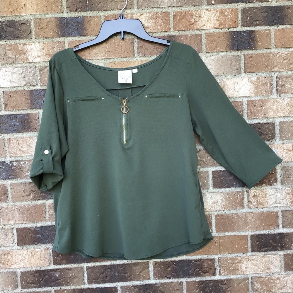 Olive Green Women's Top